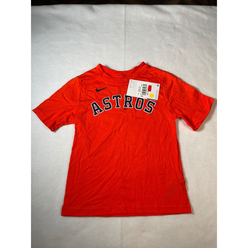 Nike Houston Astros Yordan Alvarez 44 Orange Kids T-Shirt Size 4 NWT 9I0948-8137